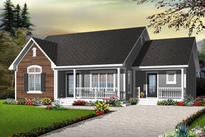 Cottage Exterior - Front Elevation Plan #23-2279