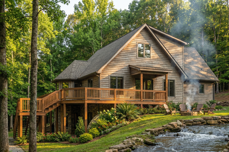 Architectural House Design - Cabin Exterior - Front Elevation Plan #17-2469