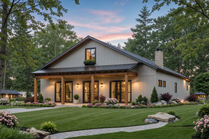 Exterior - Front Elevation 3 for Country House Plan #21-519 - 3 bed, 2.5 bath