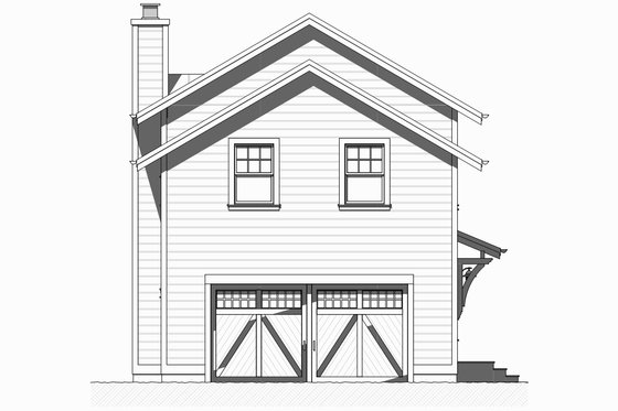 Exterior - Rear Elevation for Beach House Plan #901-126 - 3 bed, 2.5 bath