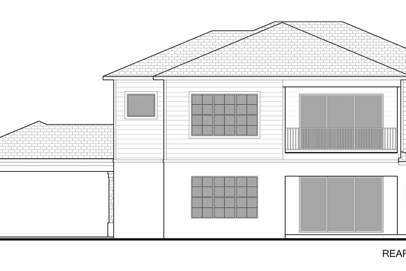 Home Plan - Exterior - Rear Elevation for Traditional House Plan #1058-236 - 4 bed, 4.5 bath