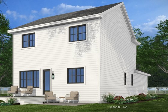 Exterior - Rear Elevation for Farmhouse House Plan #51-1321 - 4 bed, 3.5 bath