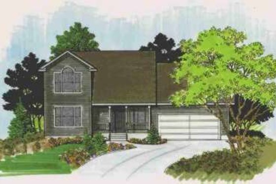Exterior - Front Elevation for Traditional House Plan #308-142 - 3 bed, 2 bath