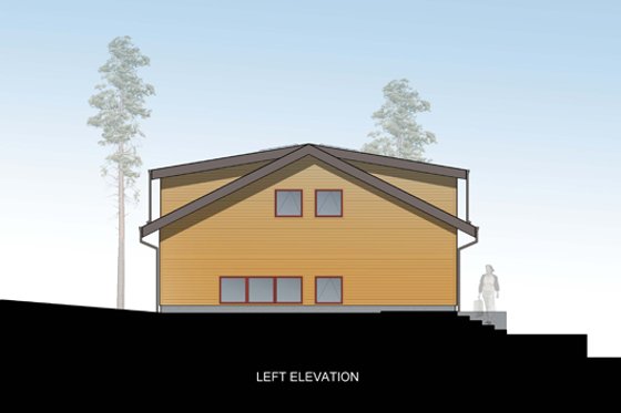 Exterior - Other Elevation 2 for Contemporary House Plan #498-3 - 2 bed, 0.5 bath