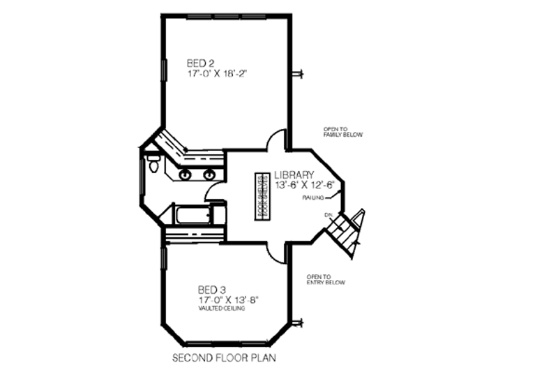 Home Plan - Floor Plan - Upper Floor for Traditional House Plan #60-176 - 4 bed, 2.5 bath