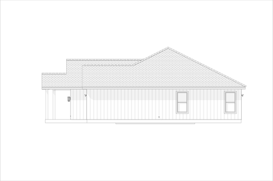 Exterior - Other Elevation 3 for Farmhouse House Plan #1127-23 - 3 bed, 2 bath