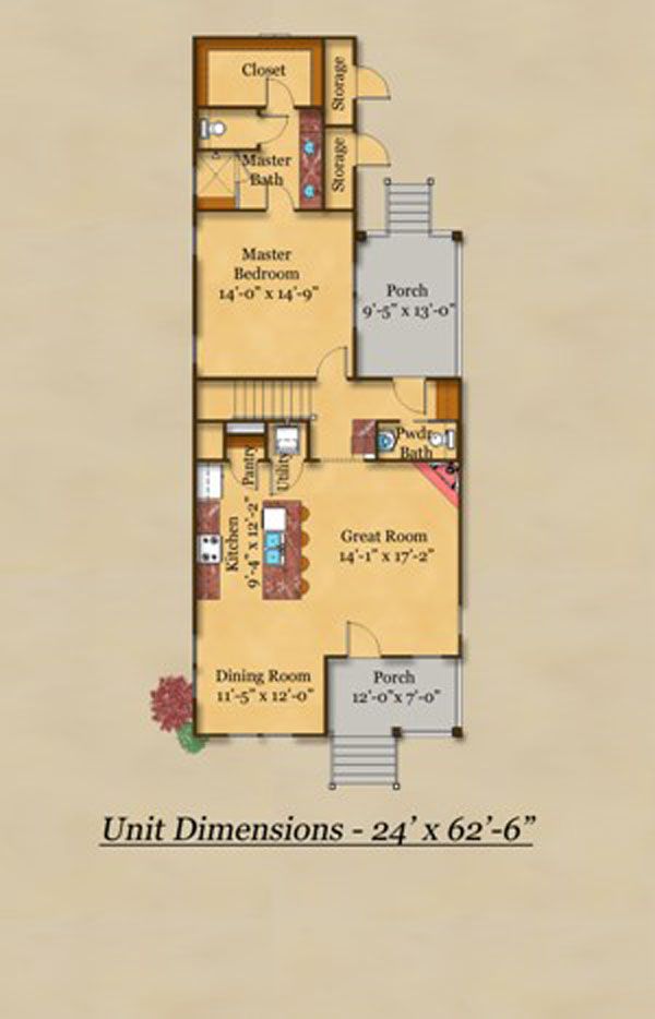 Cottage Floor Plan - Main Floor Plan #442-1