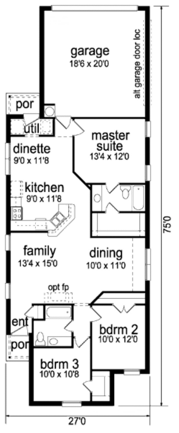 Traditional Floor Plan - Main Floor Plan #84-304