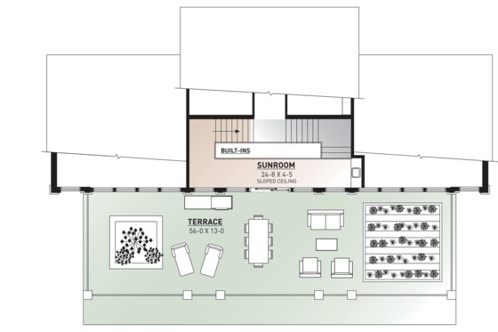 Floor Plan - Upper Floor for Beach House Plan #23-1031 - 3 bed, 2.5 bath