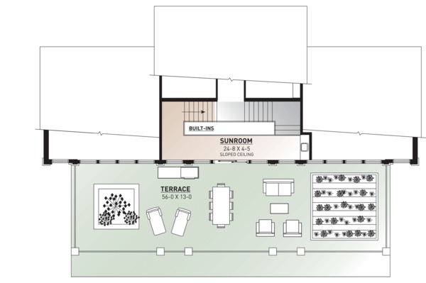 House Plan Design - Beach Floor Plan - Upper Floor Plan #23-1031
