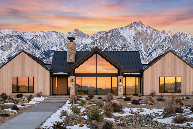 House Design - Exterior - Front Elevation 3 for Modern House Plan #1096-59 - 4 bed, 3.5 bath