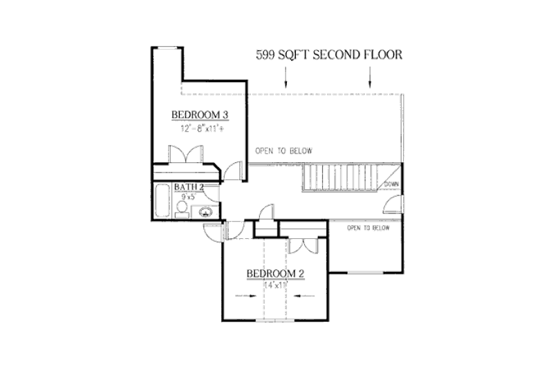 Dream House Plan - Floor Plan - Upper Floor for European House Plan #437-4 - 3 bed, 2.5 bath