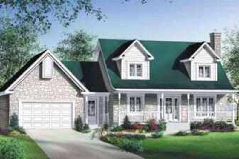 House Design - Country Exterior - Front Elevation Plan #25-262