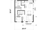 Modern Style House Plan - 3 Beds 2 Baths 1200 Sq/Ft Plan #23-2831 