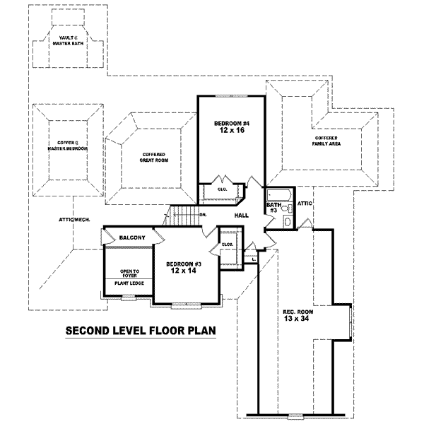 European Floor Plan - Upper Floor Plan #81-1569