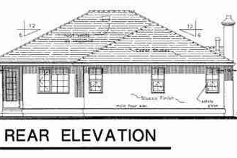 Dream House Plan - Exterior - Rear Elevation for European House Plan #18-9121 - 3 bed, 2 bath