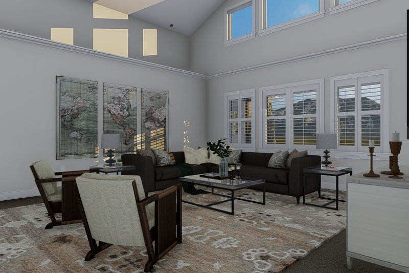 House Plan Design - Interior - Family Room for Craftsman House Plan #1060-70 - 5 bed, 2.5 bath