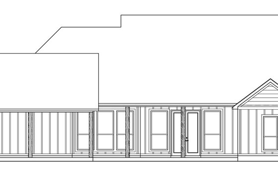 Exterior - Rear Elevation for Farmhouse House Plan #1074-95 - 3 bed, 2.5 bath