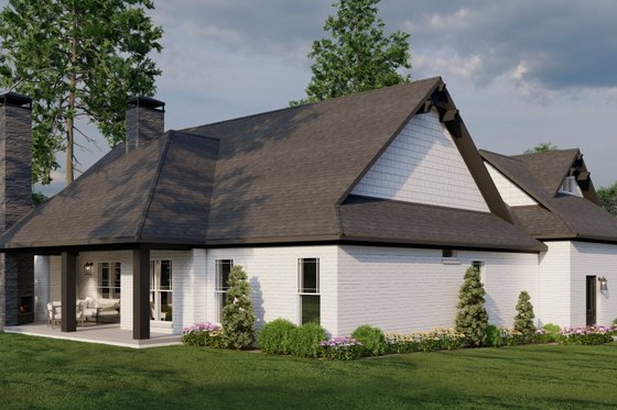 Exterior - Other Elevation 2 for European House Plan #17-2574 - 3 bed, 2.5 bath