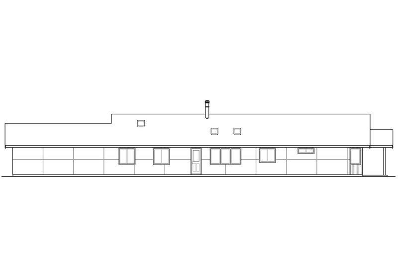 Architectural House Design - Exterior - Other Elevation 1 for Ranch House Plan #124-983 - 3 bed, 2 bath
