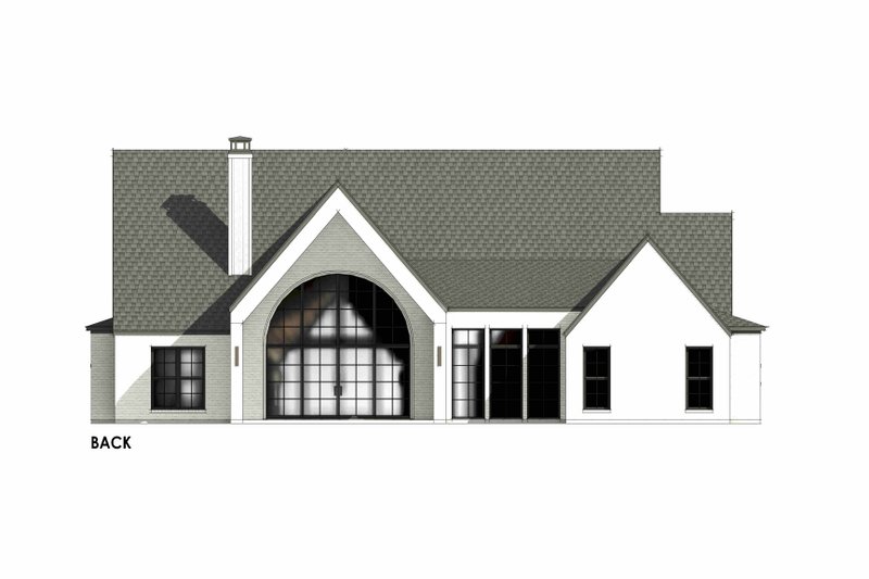 House Design - Exterior - Rear Elevation 1 for European House Plan #1096-54 - 4 bed, 3.5 bath