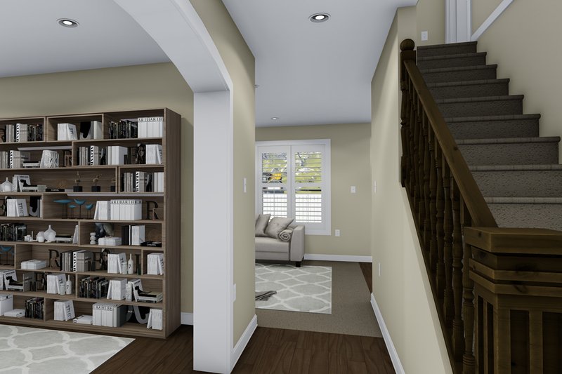 House Blueprint - Interior - Entry for Traditional House Plan #1060-4 - 3 bed, 2.5 bath
