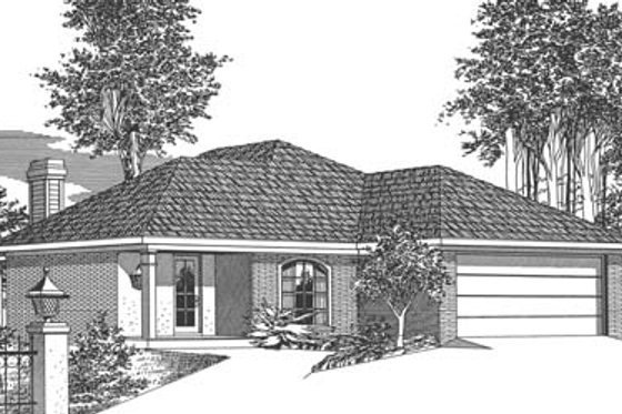 Exterior - Front Elevation for Colonial House Plan #15-102 - 3 bed, 2 bath