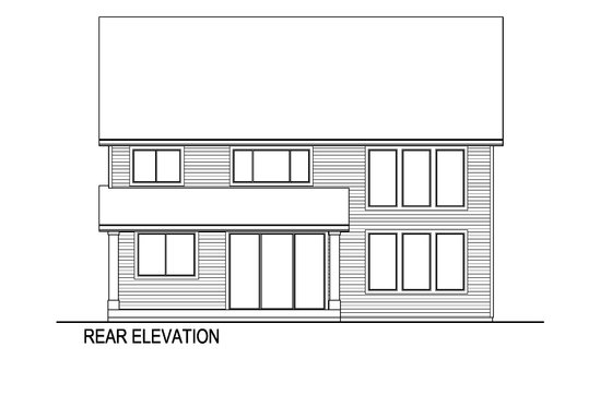 Exterior - Rear Elevation for Farmhouse House Plan #569-59 - 5 bed, 3 bath