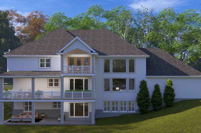 Dream House Plan - Exterior - Rear Elevation 1 for Traditional House Plan #1060-344 - 4 bed, 2.5 bath