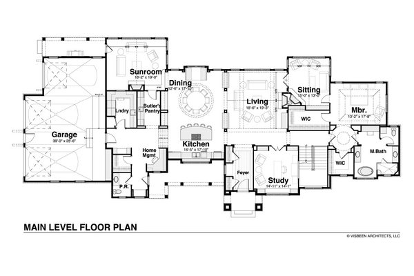 Dream House Plan - Floor Plan - Main Floor for Country House Plan #928-264 - 4 bed, 4.5 bath