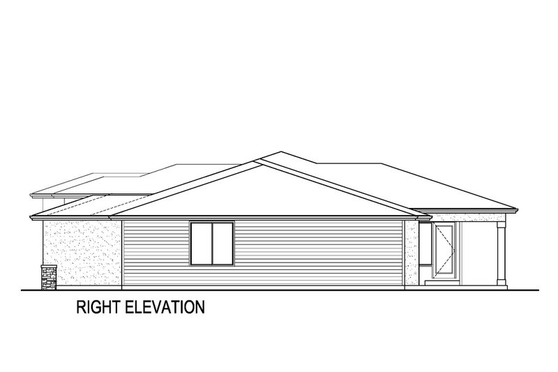 House Blueprint - Exterior - Other Elevation 1 for Prairie House Plan #569-67 - 4 bed, 3.5 bath
