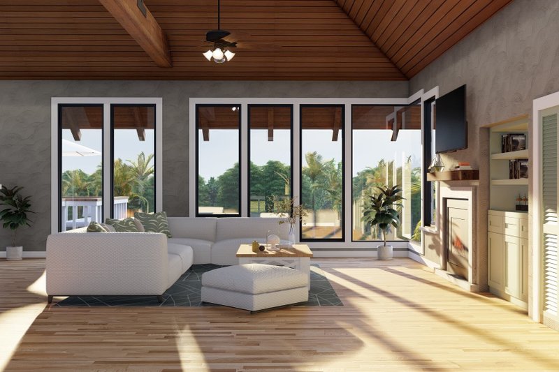 Dream House Plan - Interior - Family Room 3 for Southern House Plan #17-559 - 2 bed, 2.5 bath