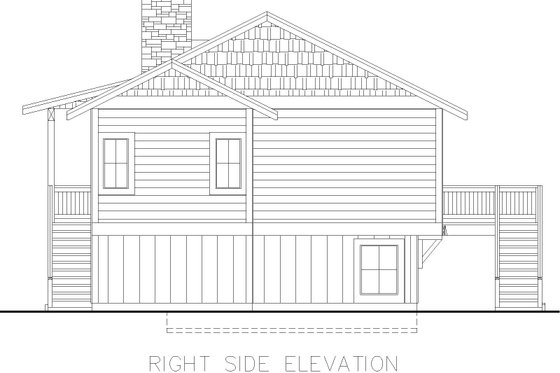 Exterior - Other Elevation 1 for Cottage House Plan #117-1050 - 3 bed, 3 bath