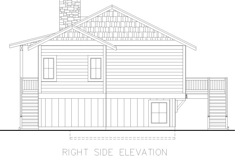 House Blueprint - Exterior - Other Elevation 1 for Cottage House Plan #117-1050 - 3 bed, 3 bath