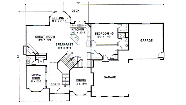 European Floor Plan - Main Floor Plan #67-613