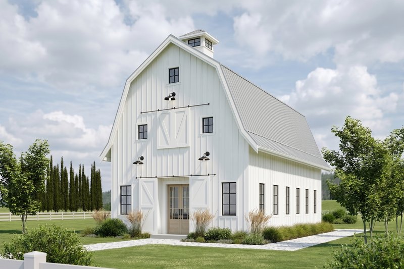 Architectural House Design - Exterior - Front Elevation 2 for Barndominium House Plan #1114-123 - 1 bed, 1 bath