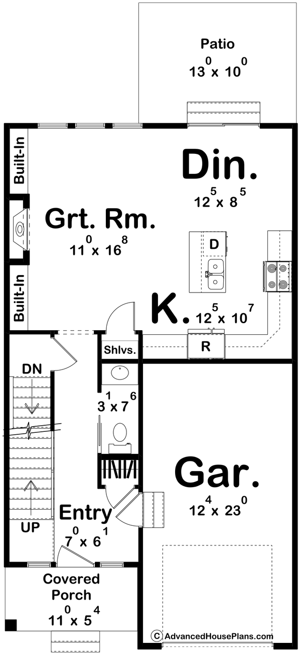 Victorian Floor Plan - Main Floor Plan #455-462