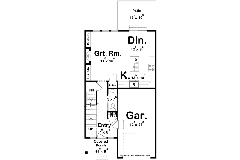 House Plan Design - Floor Plan - Main Floor for Victorian House Plan #455-462 - 3 bed, 2.5 bath