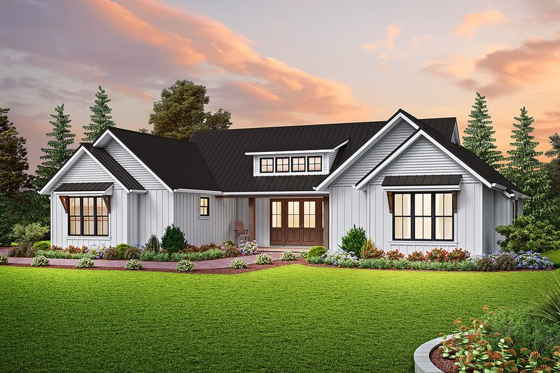 Architectural House Design - Contemporary Exterior - Front Elevation Plan #48-1037