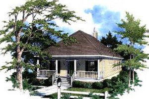 Cottage Exterior - Front Elevation Plan #37-132