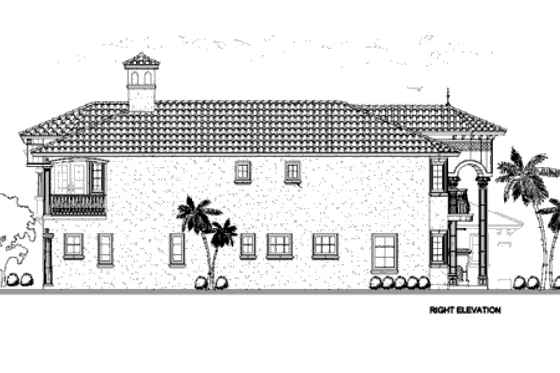 Exterior - Other Elevation 3 for Mediterranean House Plan #420-191 - 6 bed, 7.5 bath