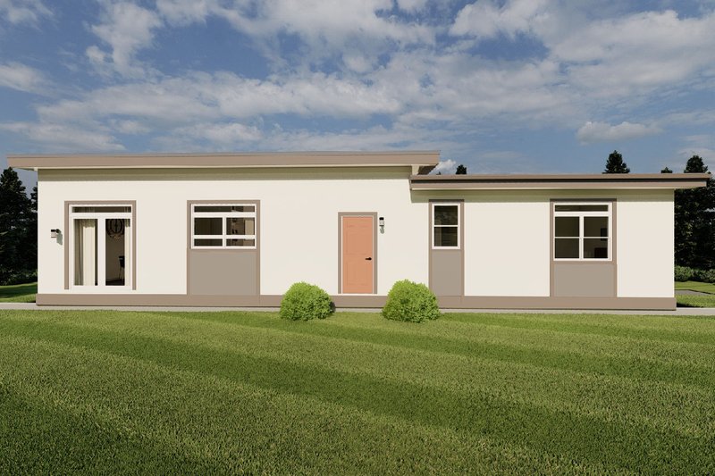 House Plan Design - Exterior - Rear Elevation for Contemporary House Plan #126-251 - 3 bed, 3 bath