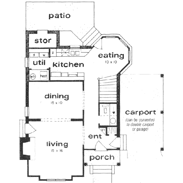 Bungalow Floor Plan - Main Floor Plan #36-284