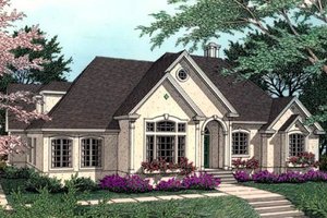 Dream House Plan - European Exterior - Front Elevation Plan #406-114