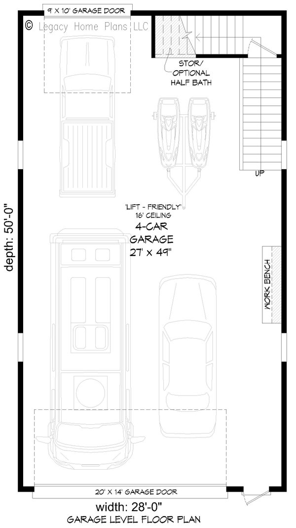 Farmhouse Floor Plan - Main Floor Plan #932-922