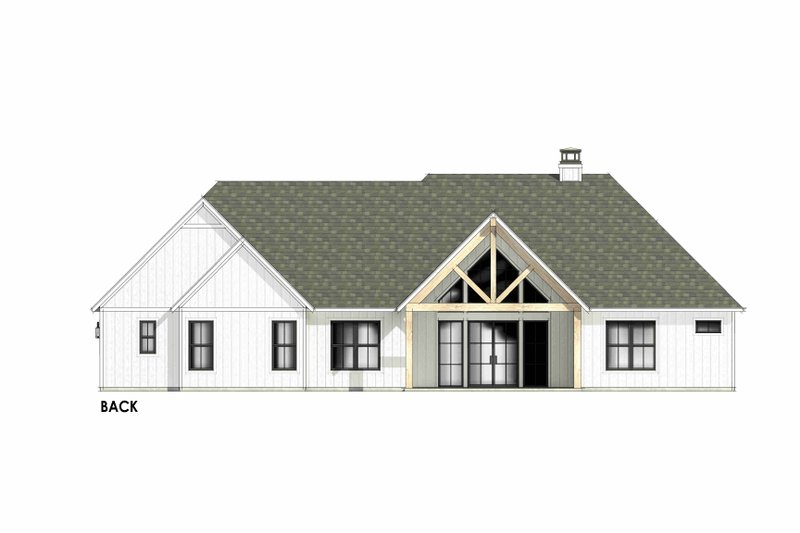 Architectural House Design - Exterior - Rear Elevation 1 for Farmhouse House Plan #1096-129 - 4 bed, 3.5 bath