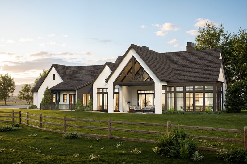 Home Plan - Exterior - Rear Elevation 2 for Farmhouse House Plan #1114-92 - 2 bed, 2.5 bath