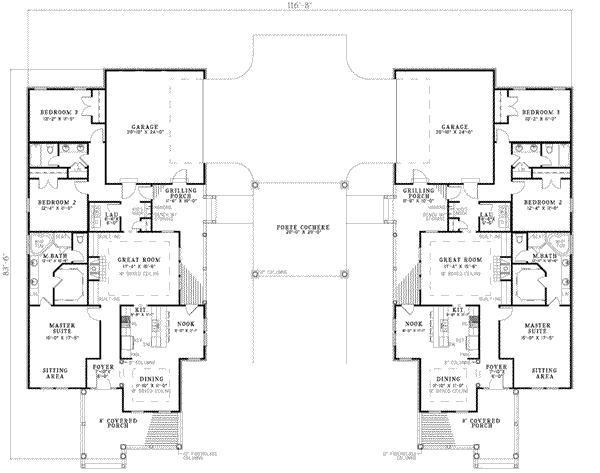 Traditional Floor Plan - Main Floor Plan #17-643