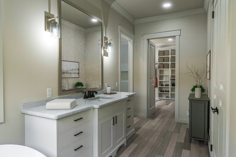 House Blueprint - Interior - Master Bathroom 1 for Ranch House Plan #406-9669 - 3 bed, 2.5 bath