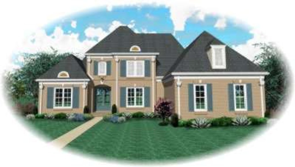 Exterior - Front Elevation 2 for Traditional House Plan #81-1210 - 4 bed, 3.5 bath